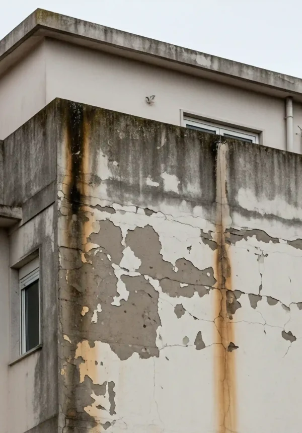 Peritagem técnica de fachadas com drone e relatório de patologias detalhado para condomínios