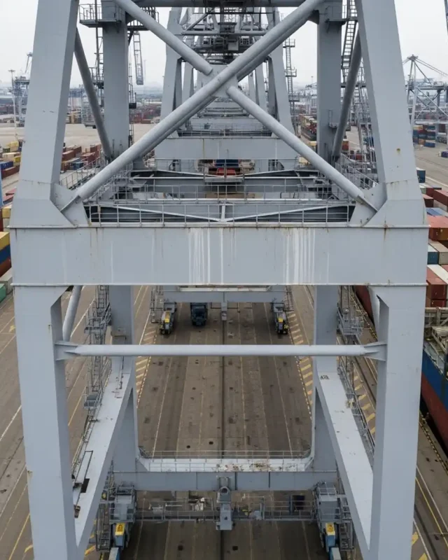 Inspeção de infraestruturas portuárias com mapeamento de anomalias e análise de integridade estrutural