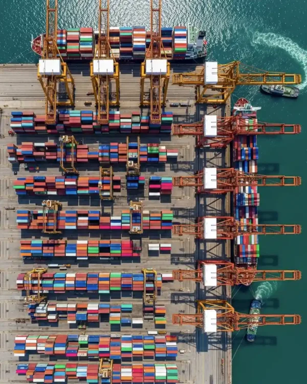 Inspeção de infraestruturas portuárias detalhando corrosão e fadiga estrutural em componentes metálicos